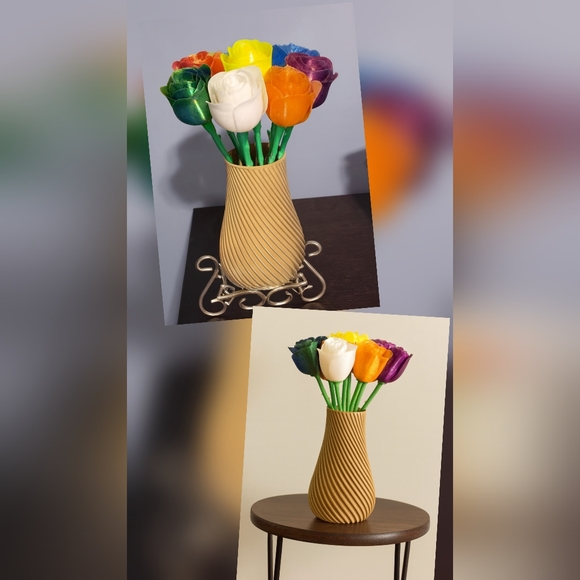 3D Printed Base With Roses - Picture 1 of 1